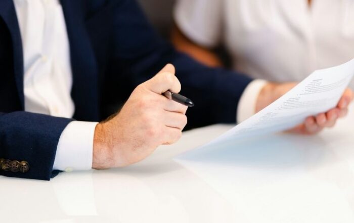 Hand signing a claim document